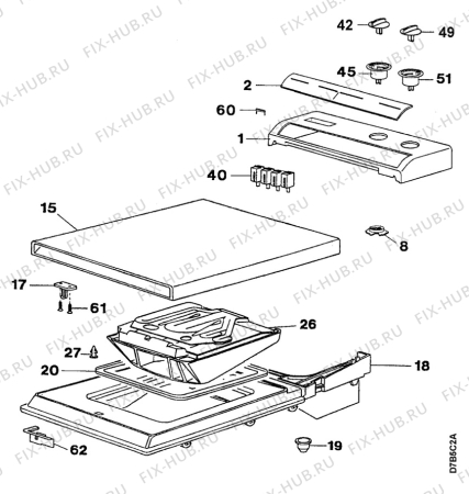 Взрыв-схема стиральной машины Zanussi TL1274C - Схема узла Top